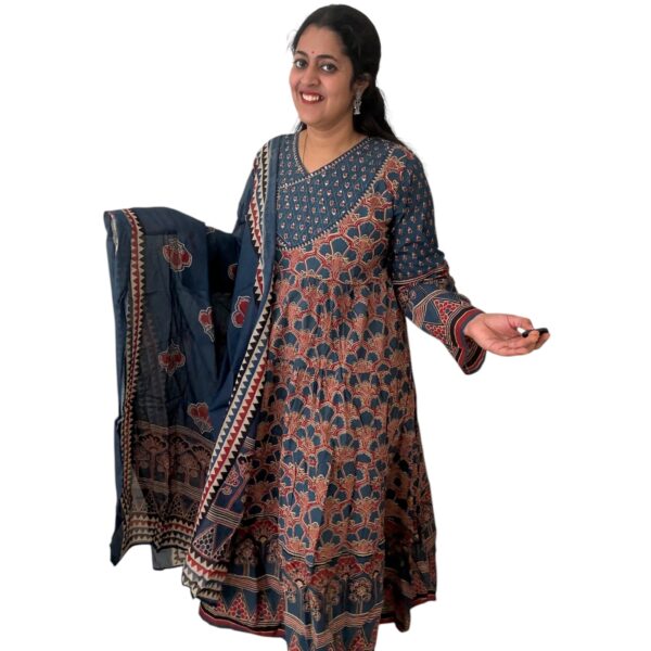 ajrak charm 3 piece suit set – timeless elegance by radhya collection