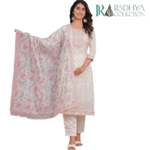 noor chanderi embroidered suit set