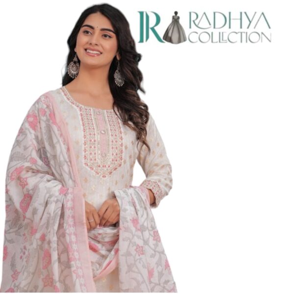 noor chanderi embroidered suit set