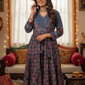 Ajrak Charm 3-Piece Suit Set – Timeless Elegance by Radhya Collection