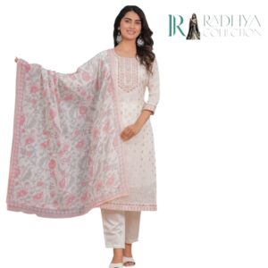 noor chanderi embroidered suit set