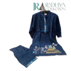 festive fuchsia roman silk coord set