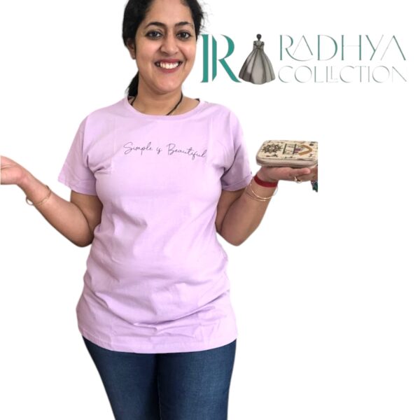 simple is beautiful lavender cotton tee
