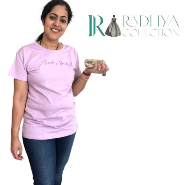 simple is beautiful lavender cotton tee