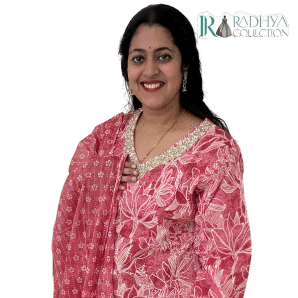 gulbahar blossom 3 piece suit set – pink elegance