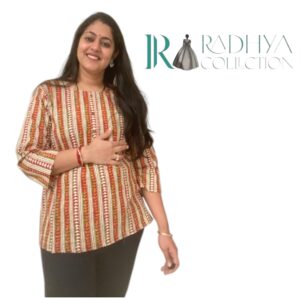 rust harmony short kurti – radhya collection