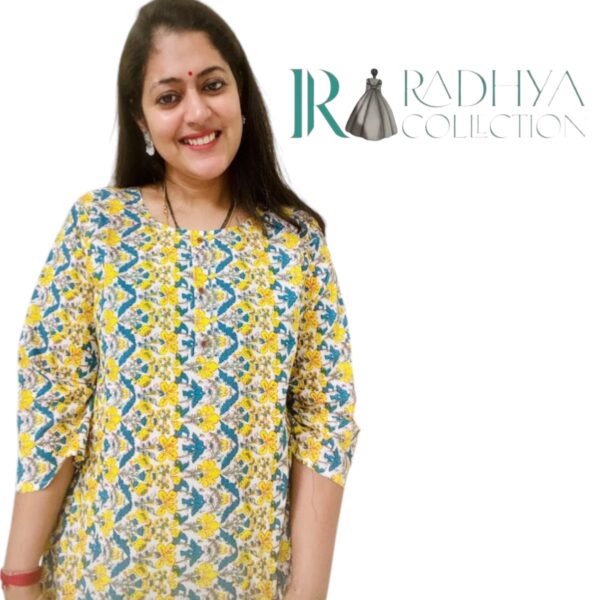 sunlit garden short kurti – radhya collection