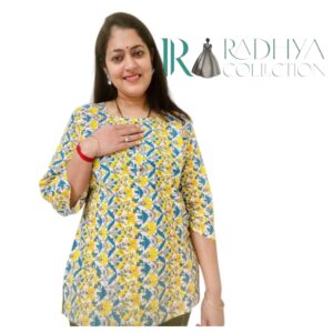 sunlit garden short kurti – radhya collection