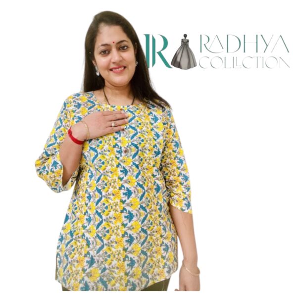 sunlit garden short kurti – radhya collection