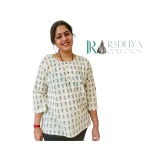 everyday bloom handblock short kurti – radhya collection