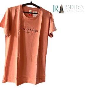 peach “love & hope” slogan t shirt