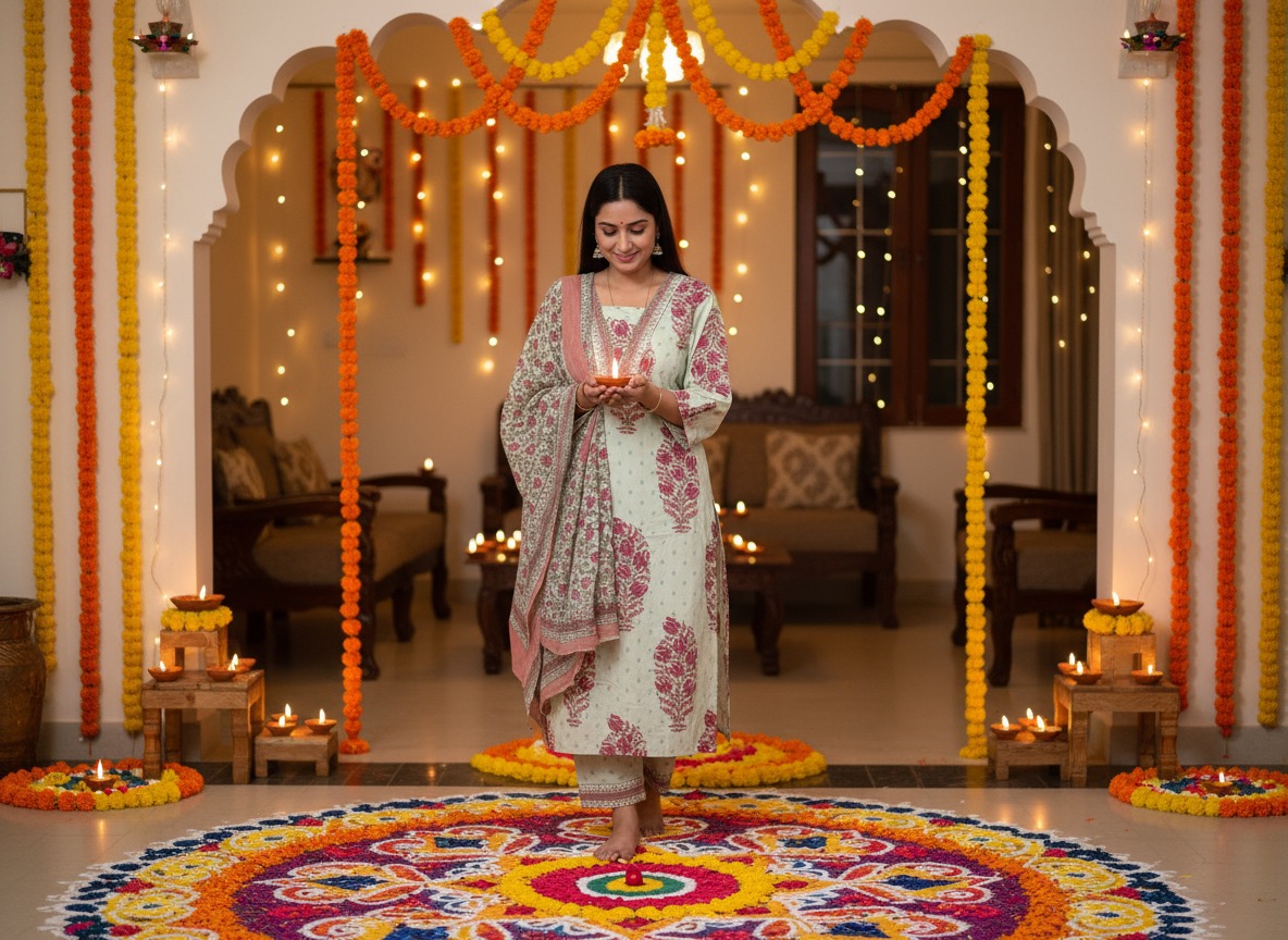 Elegant Sanganeri Printed Kurta Set” - Image 4